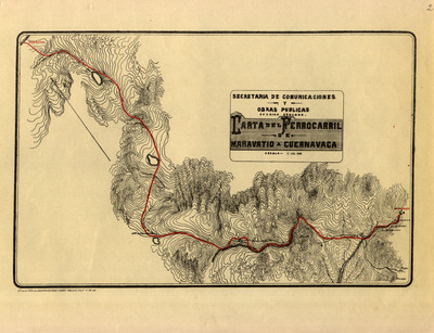 Carta del Ferrocarril de Maravatío a Cuernavaca