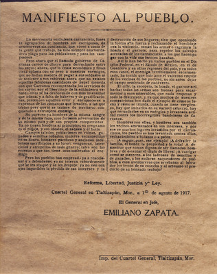 Manifiesto al pueblo