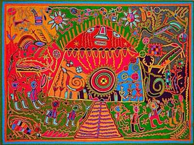 Tabla de estambre huichol