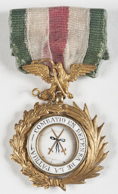 Condecoración a la defensa de la patria en la Batalla de Churubusco