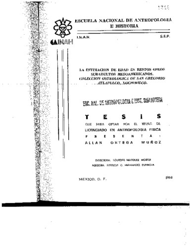 La estimación de edad de restos óseos subadultos mesoamericanos: colección osteológica de San Gregorio Atlapulco, Xochimilco