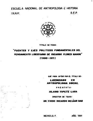 Fuentes y ejes políticos fundamentales del pensamiento libertario de Ricardo Flores Magón (1900-1911)