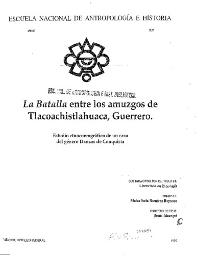 La Batalla entre los amuzgos de Tlacoachistlahuaca, Guerrero: estudio etnocoreográfico de un caso del género Danzas de Conquista