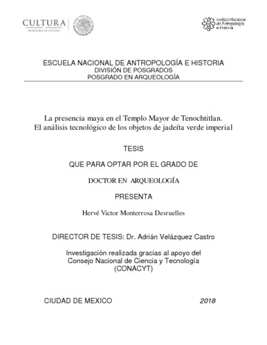 La presencia maya en el Templo Mayor de Tenochtitlan. El análisis tecnológico de los objetos de jadeíta verde imperial