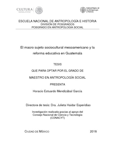 El macro sujeto sociocultural mesoamericano y la reforma educativa en Guatemala