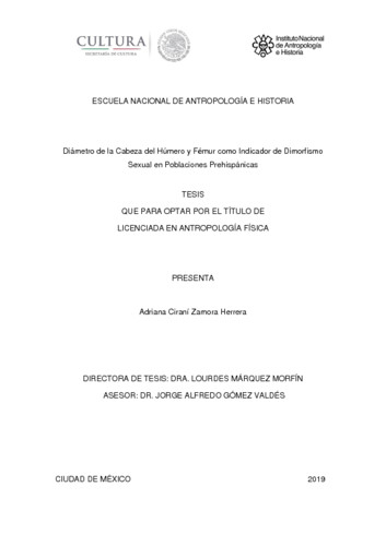 Diámetro de la cabeza del húmero y fémur como indicador de diformismo sexual en poblaciones prehispánicas