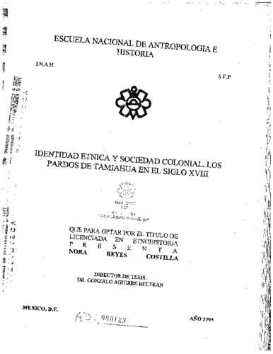 Identidad étnica y sociedad colonial