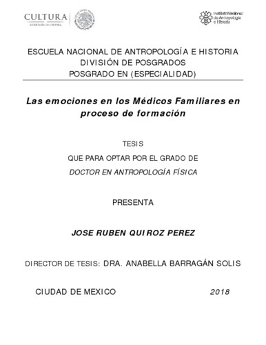 Las emociones en los médicos familiares en proceso de formación