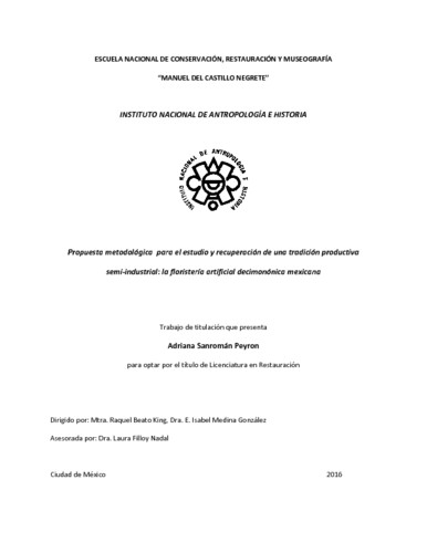 Propuesta metodológica para el estudio y recuperación de una tradición productiva semi-industrial