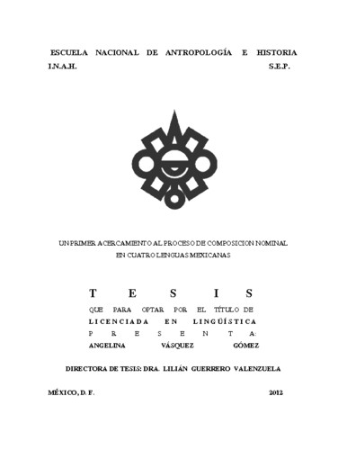 Un primer acercamiento al proceso de composición nominal en cuatro lenguas mexicanas
