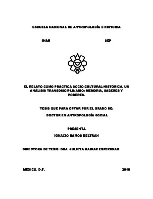 El relato como práctica socio-cultural-histórica. Un análisis transdisciplinario: memoria, saberes y poderes