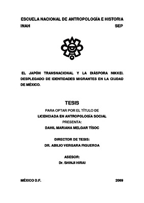 El Japón transnacional y la diáspora nikkei. Desplegado de identidades migrantes en la Ciudad de México