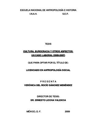 Cultura, burocracia y otros aspectos: un caso laboral (2000-2007)