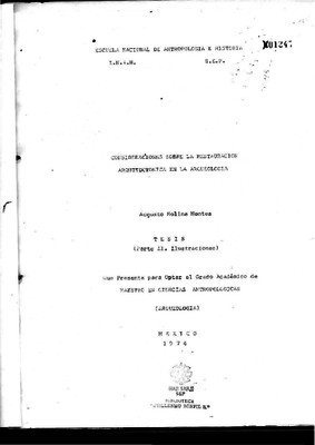 Consideraciones sobre restauración arquitectónica en la arqueología