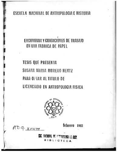 Ergonomía y condiciones de trabajo en una fábrica de papel