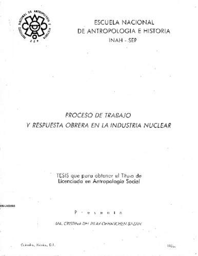 Proceso de trabajo y respuesta obrera en la industria nuclear