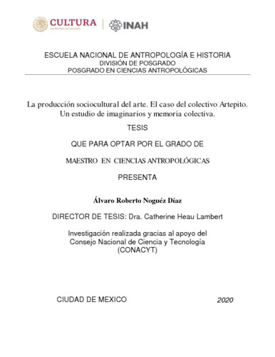 La producción sociocultural del arte. El caso del colectivo Artepito. Un estudio de imaginarios y memoria colectiva