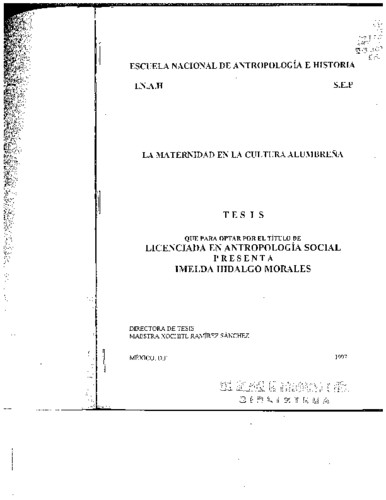 La maternidad en la cultura alumbreña