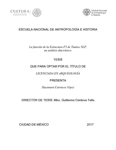 La función de la estructura F5 de Tamtoc SLP, un análisis diacrónico