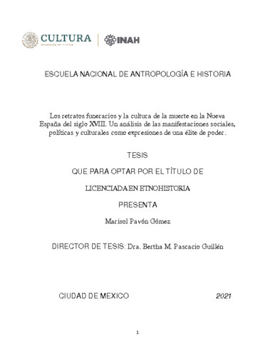 Los retratos funerarios y la cultura de la muerte en la Nueva España del siglo XVIII