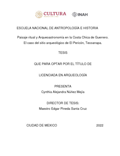 Paisaje ritual y arqueoastronomía en la Costa Chica de Guerrero