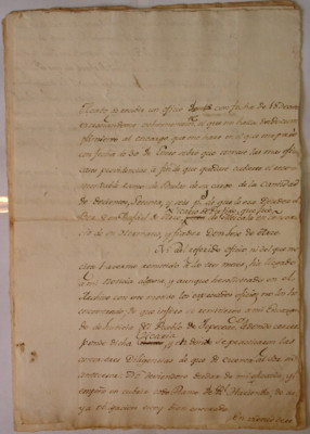 Correspondencia del subdelegado de Taxco con órdenes de notificar a Rafael Arce, vicario de Mezcala, que pague su deuda al ramo de cruzada y aviso de que termina el plazo de recolección y extinción de la moneda circular antigua