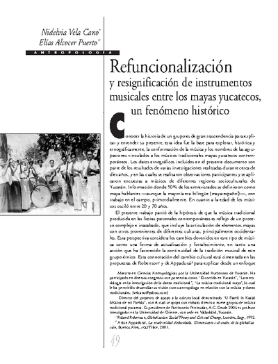 Refuncionalización y resignificación de instrumentos musicales entre los mayas huastecos, un fenómeno histórico