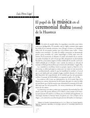 El papel de la música en el ceremonial ñuhu (otomí) de la Huasteca