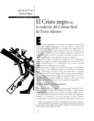 El Cristo negro en la tradición del Camino Real de Tierra Adentro