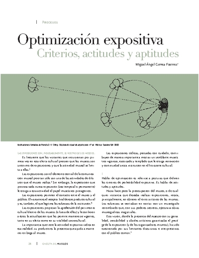 Optimización expositiva. Criterios, actitudes y aptitudes