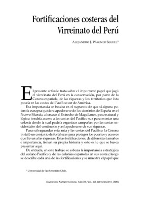 Fortificaciones costeras del Virreinato del Perú