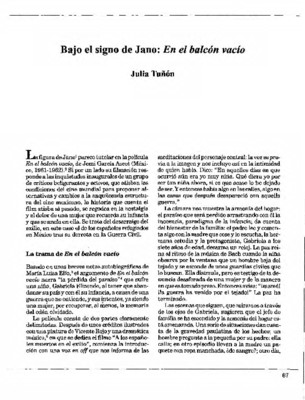 Bajo el signo de Jano: En el balcón vacío