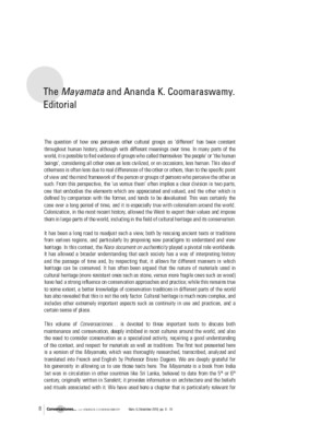 Editorial. The Mayamata and Ananda K. Coomaraswamy