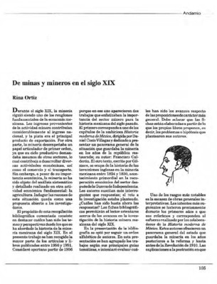De minas y mineros en el siglo XIX