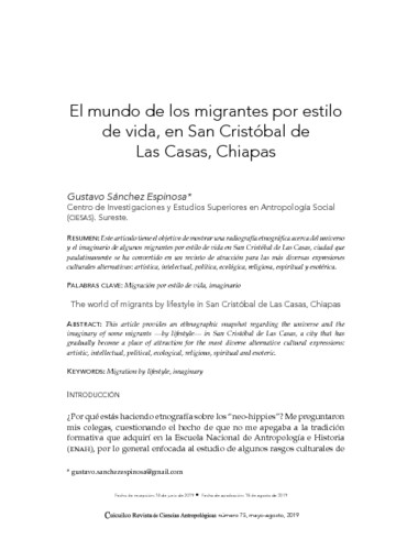 El mundo de los migrantes por estilo de vida, en San Cristóbal de Las Casas, Chiapas