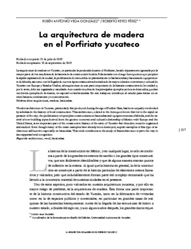 La arquitectura de madera en el Porfiriato yucateco