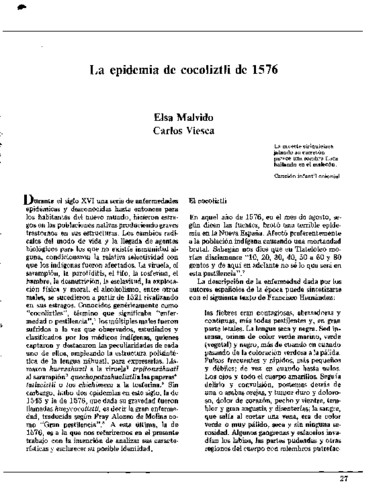 La epidemia de cocoliztli de 1576