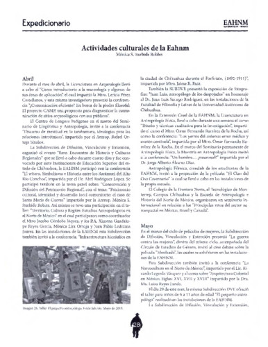 Actividades culturales de la EAHNM