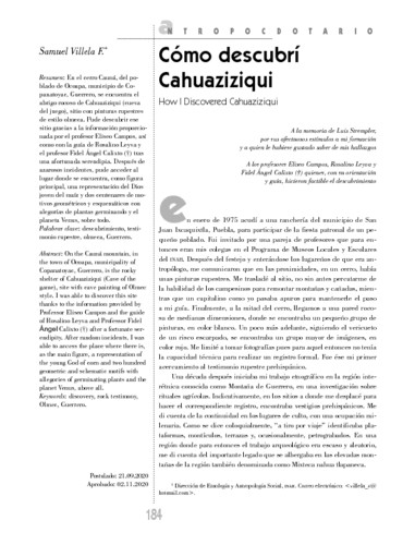 Cómo descubrí Cahuaziziqui