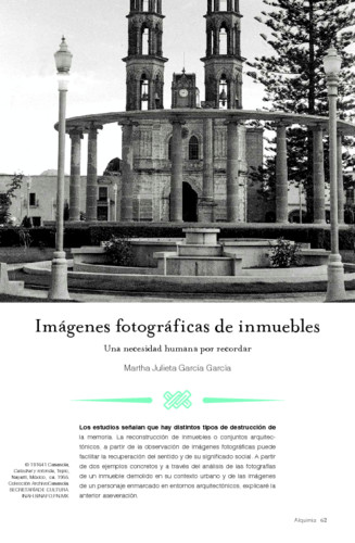Imágenes fotográficas de inmuebles. Una necesidad humana por recordar