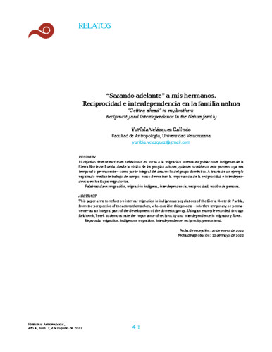 Sacando adelante” a mis hermanos. Reciprocidad e interdependencia en la familia nahua