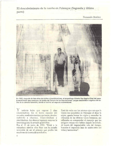 El descubrimiento de la tumba en Palenque (Segunda y última parte)