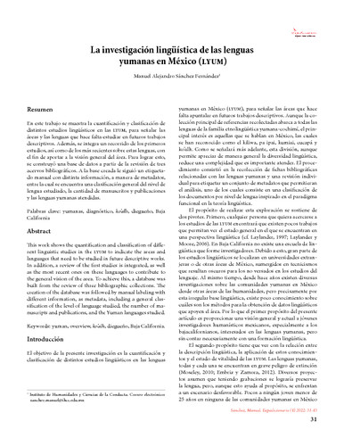 La investigación lingüística de las lenguas yumanas en México (LYUM)