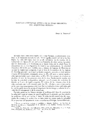 Algunas cuestiones acerca de la edad biológica del esqueleto humano.