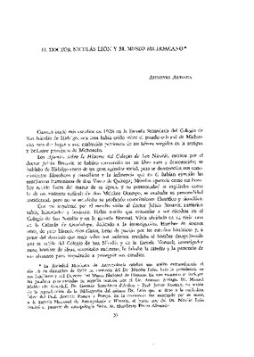 El doctor Nicolás León y el Museo Michoacano