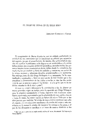 El traje de armas en el siglo XVI.