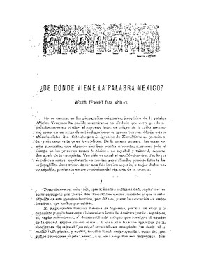 ¿De dónde viene la palabra México?