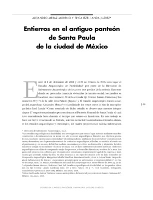 Entierros en el antiguo panteón de Santa Paula de la ciudad de México