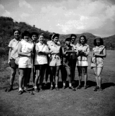 Competidoras de golf, retrato de grupo