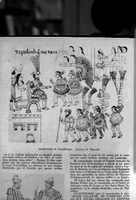 Aprehensión de Cuauhtémoc, lienzo de Tlaxcala